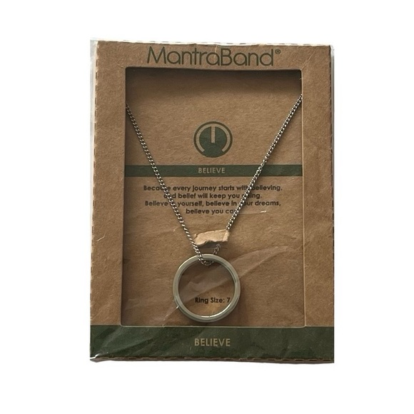 MantraBand Believe Ring Size 7 Stainless Steel - Picture 2 of 4